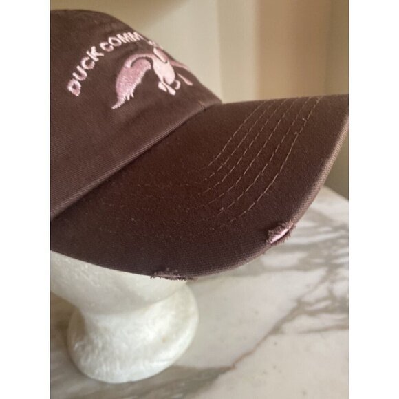 Duck Commander Dynasty Mesh Back Trucker Women's Pink Brown Cap Hat Distressed - Picture 3 of 8